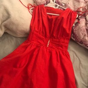 Brand new red three people mini dress